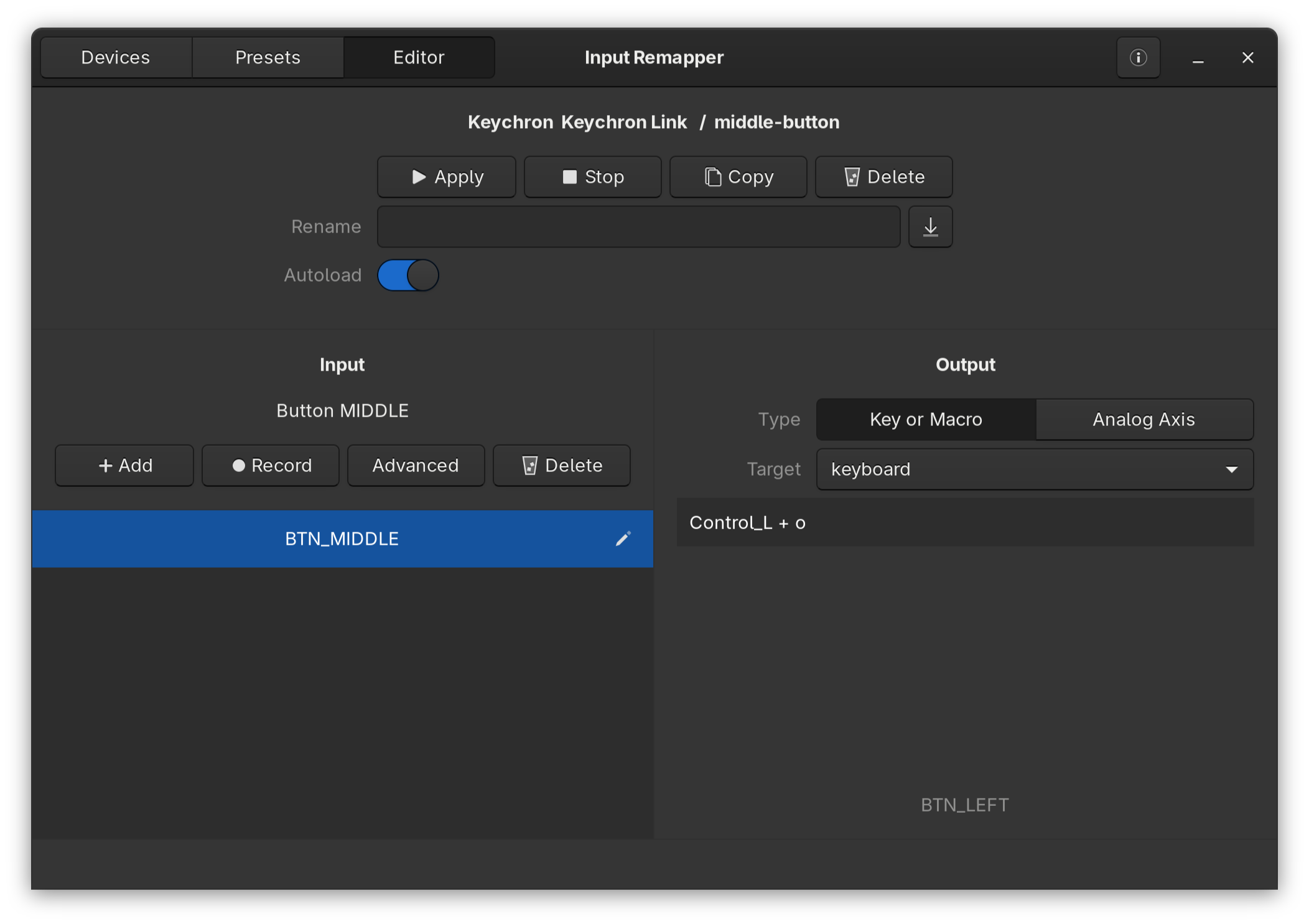 gnome input remapper editor